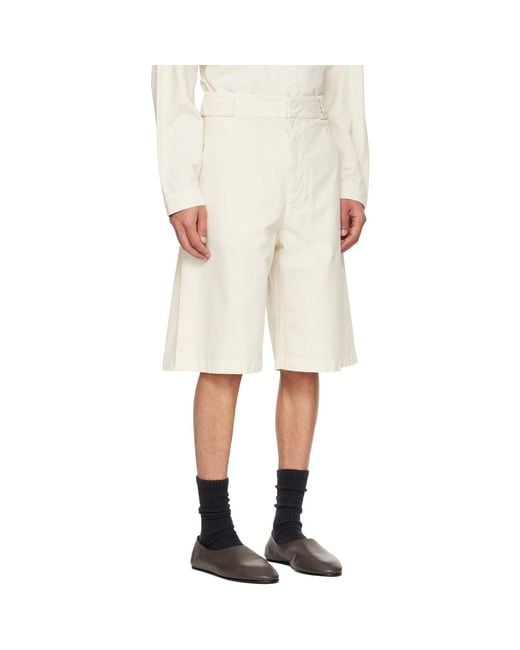 Fear Of God Natural Off- Garment Dyed Cotton Casual Shorts for men