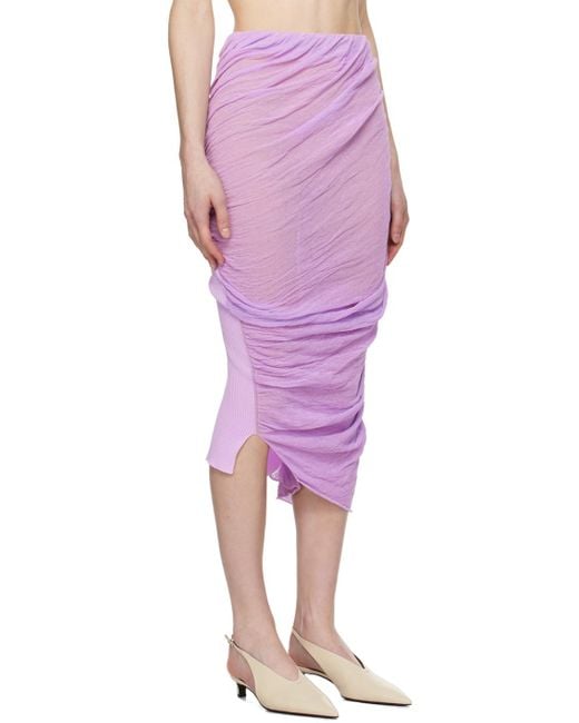 Issey Miyake Purple Ambiguous Midi Skirt