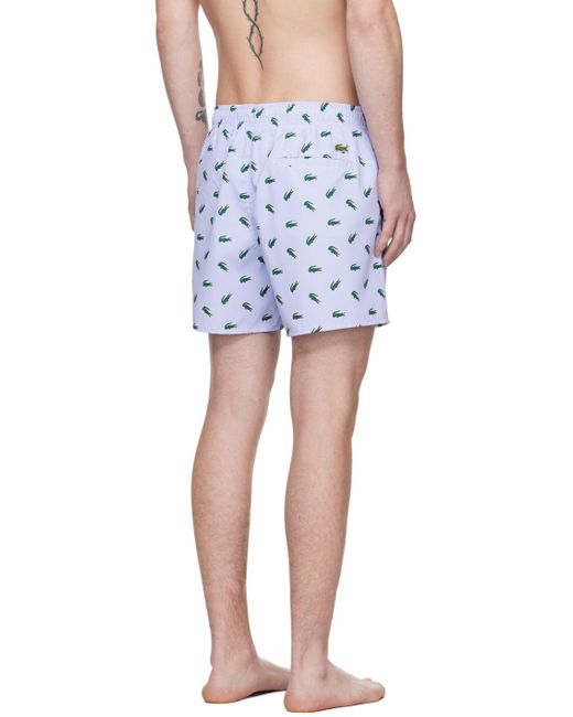 Lacoste Blue Crocodile Swim Shorts for men