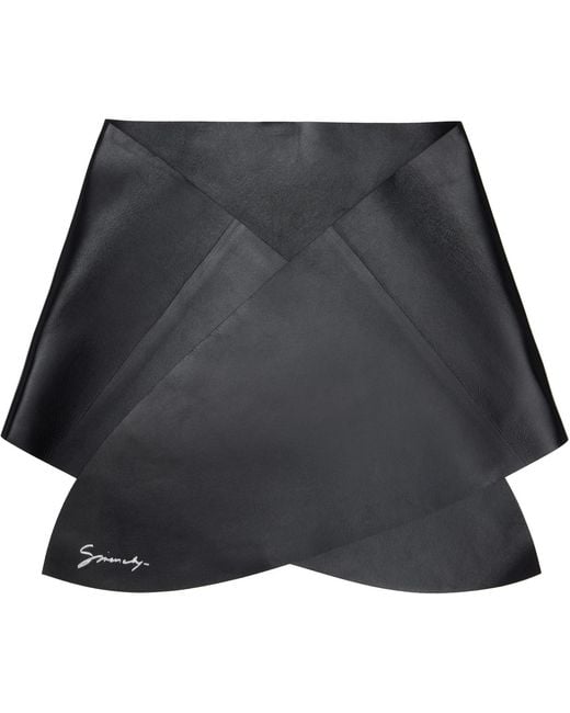 Givenchy Black Lamb Leather Scarf
