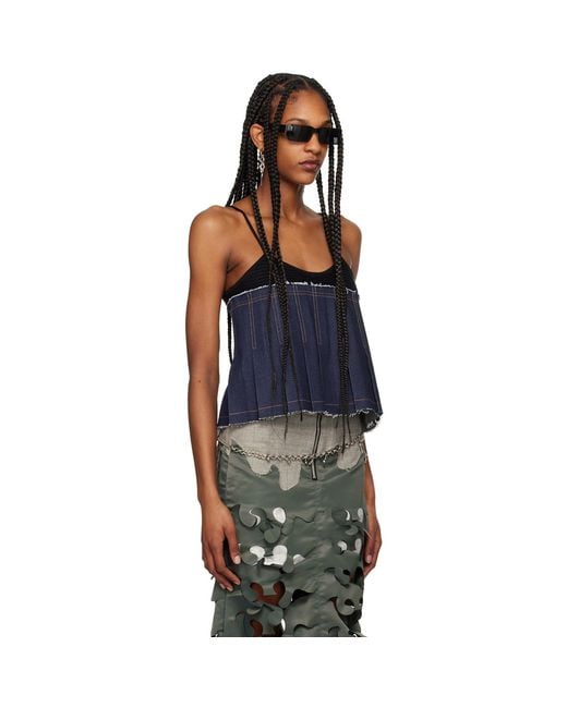 ANDERSSON BELL Black Kina Denim Camisole