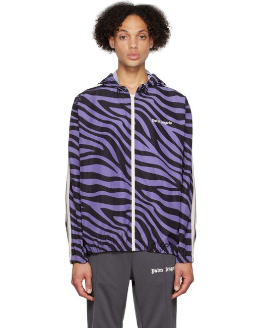 Palm Angels & Purple Zebra Jacket in Blue for Men Lyst