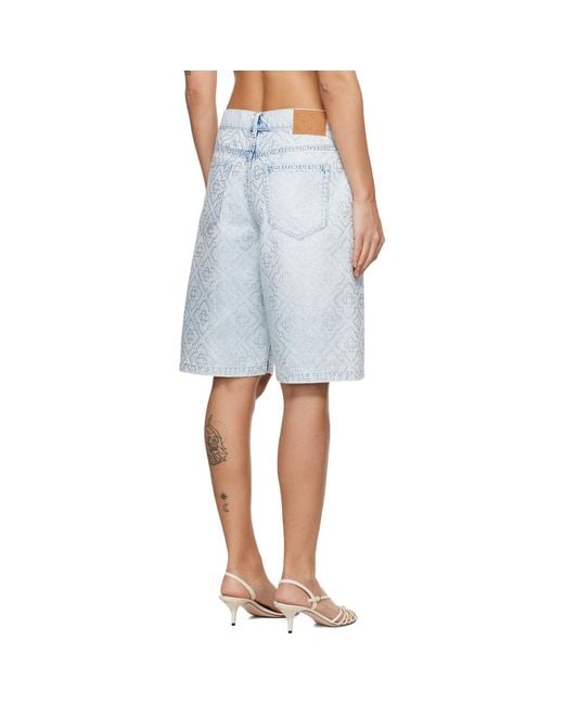 Casablanca Multicolor Hotfix Baggy Denim Shorts