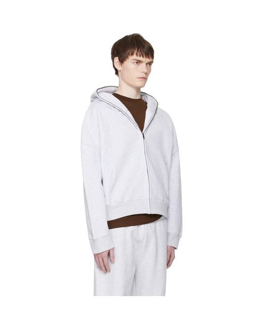 Entire studios White Eternal Zip Hoodie for men