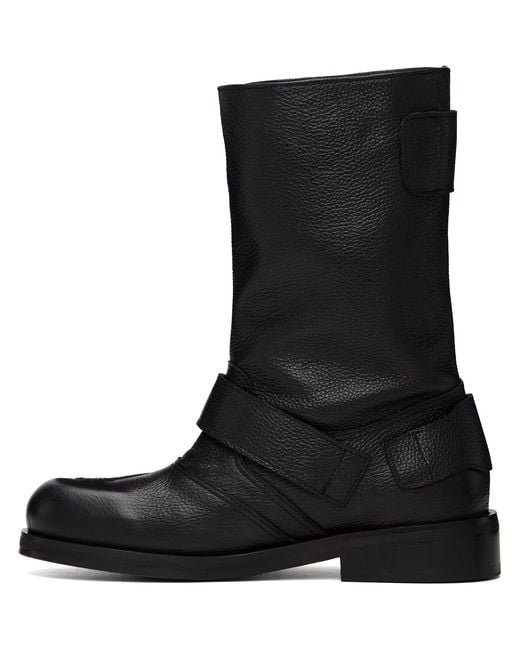 STEFAN COOKE Black Pegasus Biker Boots