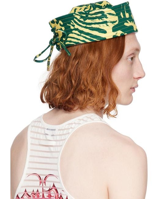 Charles Jeffrey Multicolor Block Denim Sailor Hat for men