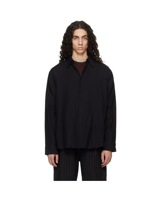 Studio Nicholson Black View Shirt for men