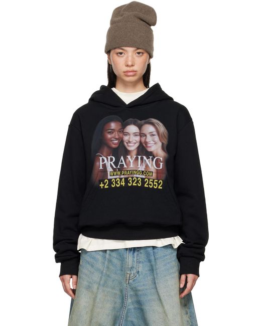 Pull À Capuche Noir À Image PRAYING en coloris Black