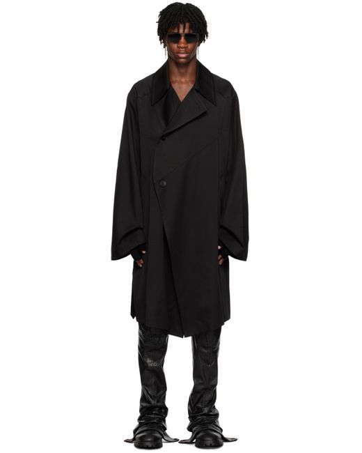 Julius Black Edge Seam Coat for men