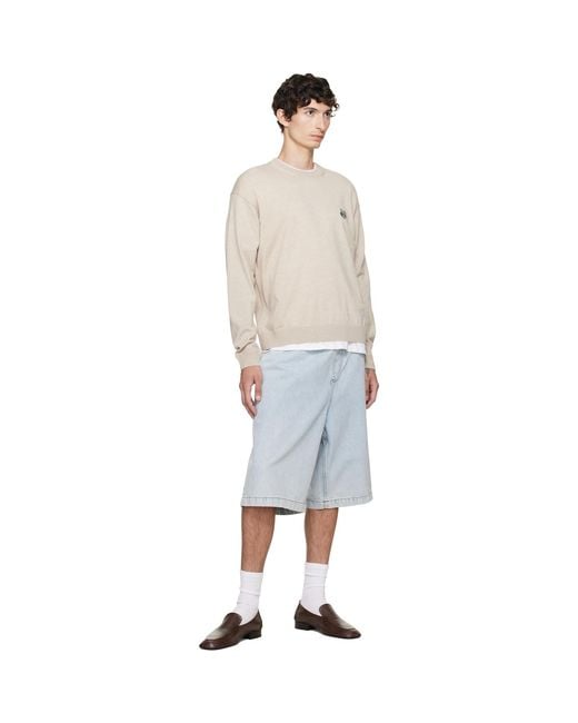 Maison Kitsuné Natural Fox Head Merino Comfort Sweater for men