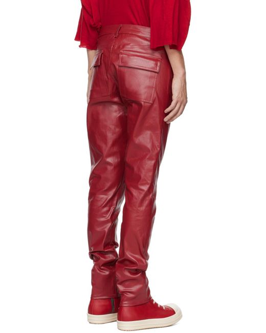 Rick Owens Red Tyrone Jeans for men