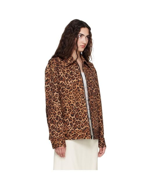 Anna Sui Brown Tan Leopard Jacket