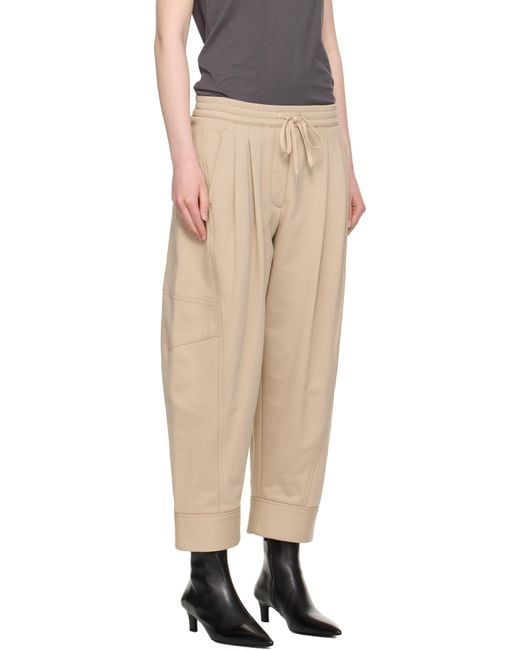 3.1 Phillip Lim Black Curved Wide Leg Crop Sweatpants