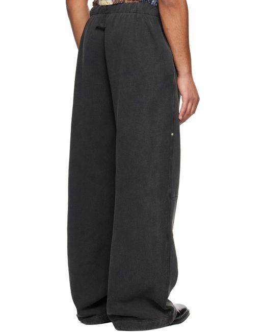 Pantalon De Survêtement Gris Lavé À Logo À Feuilles De Laurier Jean Paul Gaultier pour homme en coloris Black