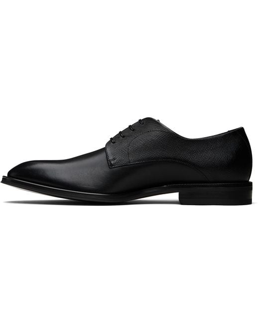 Boss Black Textured & Smooth Leather Derbys for men
