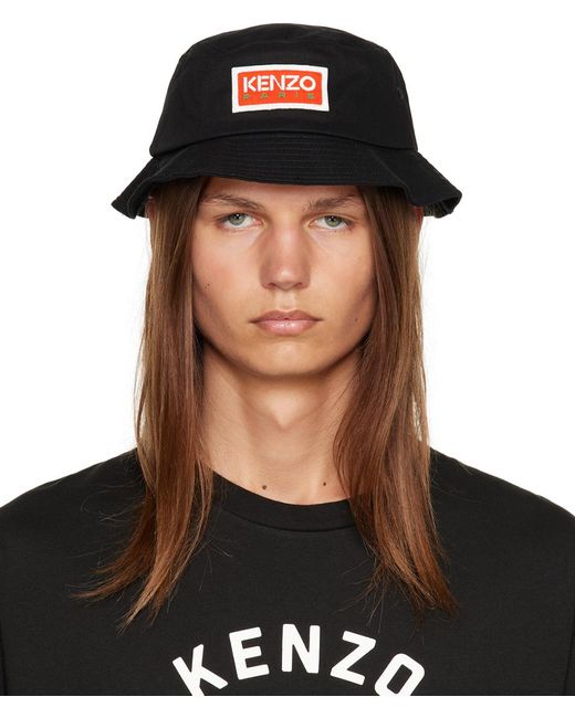 KENZO Black Paris Sun Bucket Hat for men