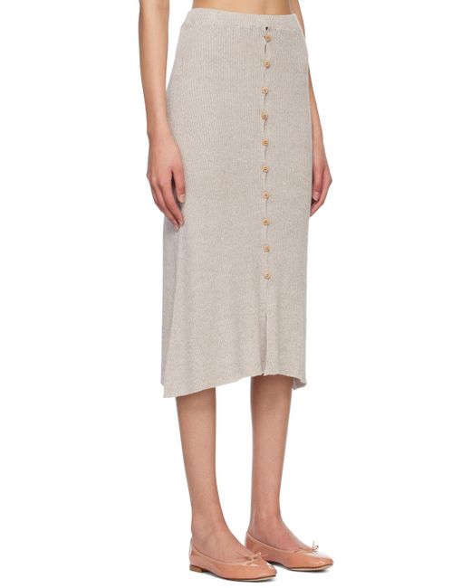 Baserange Natural Loulou Midi Skirt