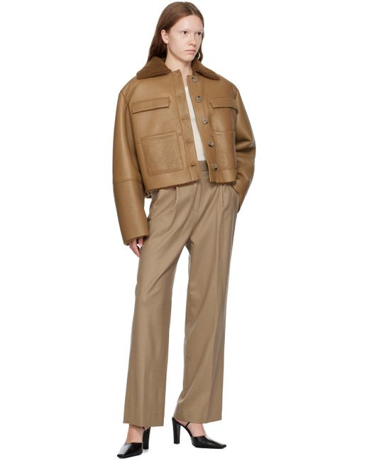 Loulou Studio Brown Taupe Solo Trousers
