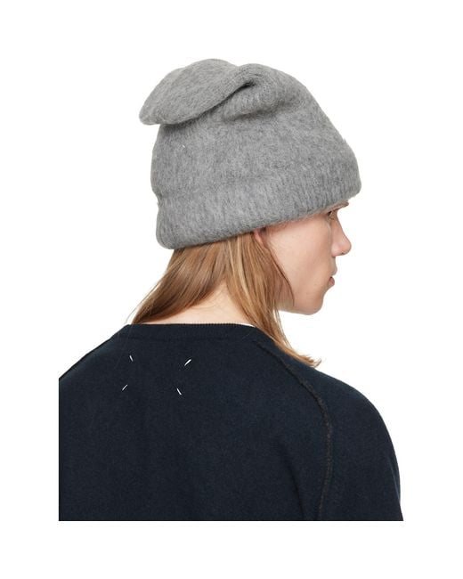 Maison Margiela Blue Wool Beanie for men