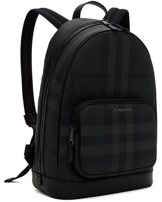 Burberry Black Gray Rocco Backpack for men