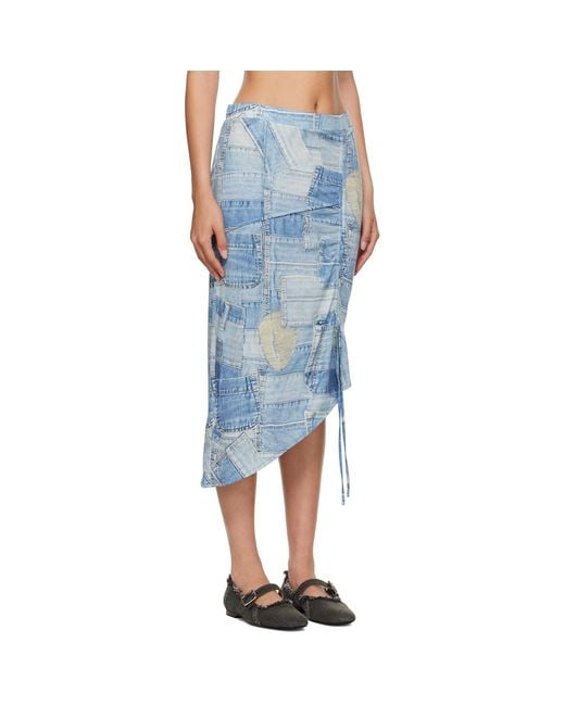 ANDERSSON BELL Blue Anja Midi Skirt
