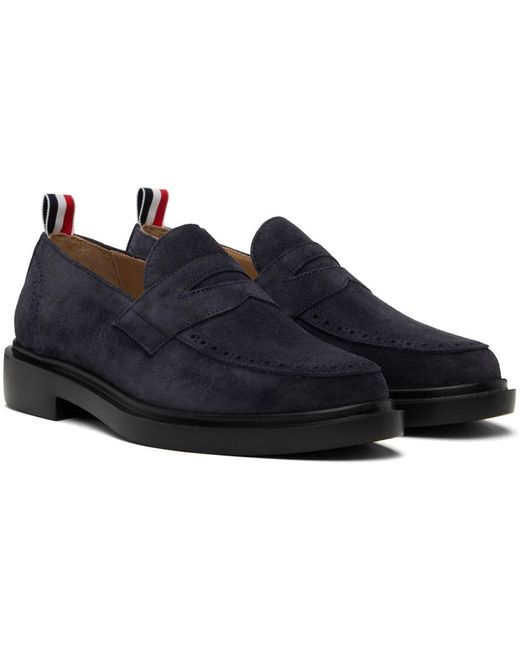 Thom Browne Black Thom E Classic Penny Loafers for men