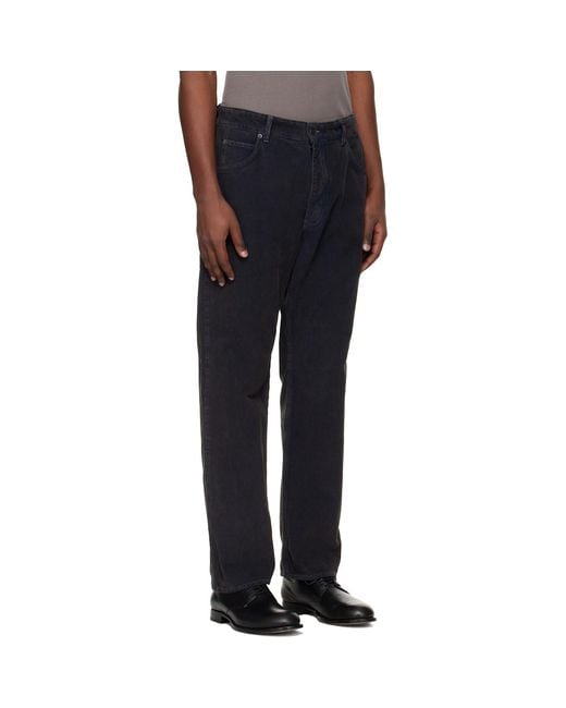 Studio Nicholson Black Woodstock Corduroy Trousers for men