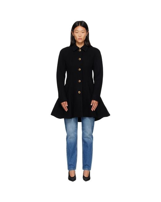 Versace Black Wool Coat