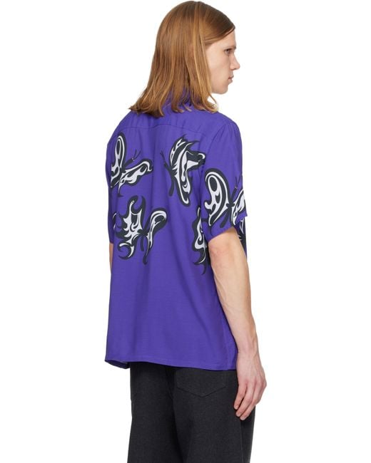 Needles Purple Kae Tanaka Edition S/S One-Up Shirt for men