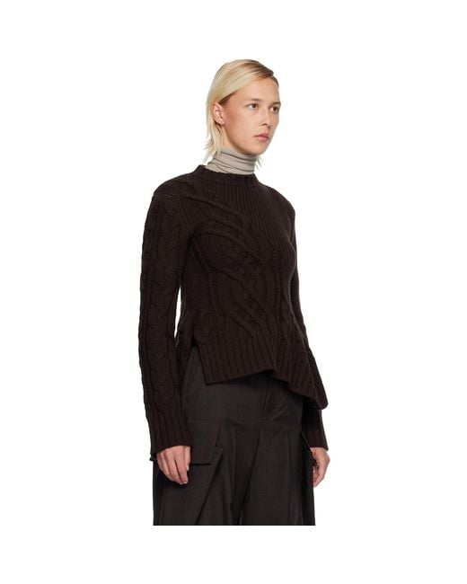 Sacai Black Wool Knit Sweater