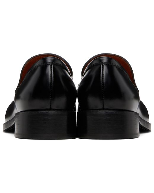 Acne Black Leather Loafers for men