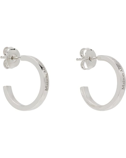 Maison Margiela Black Logo Reference Earrings for men