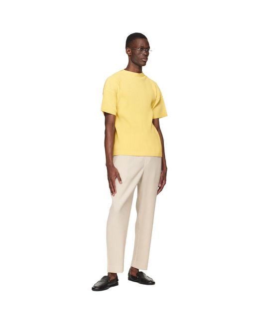 Homme Plissé Issey Miyake Yellow Monthly Colors March T-Shirt for men
