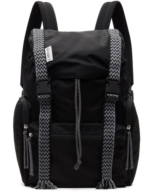 Lanvin Black Curb Backpack for men