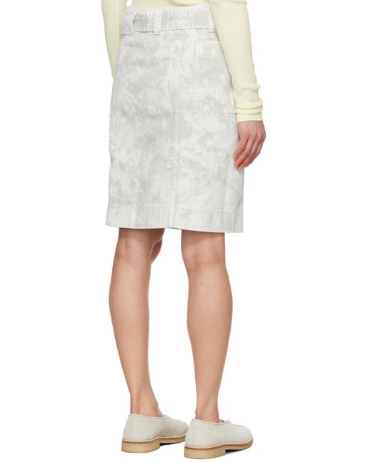 Mini-jupe de style tablier grise en denim Lemaire en coloris Multicolor