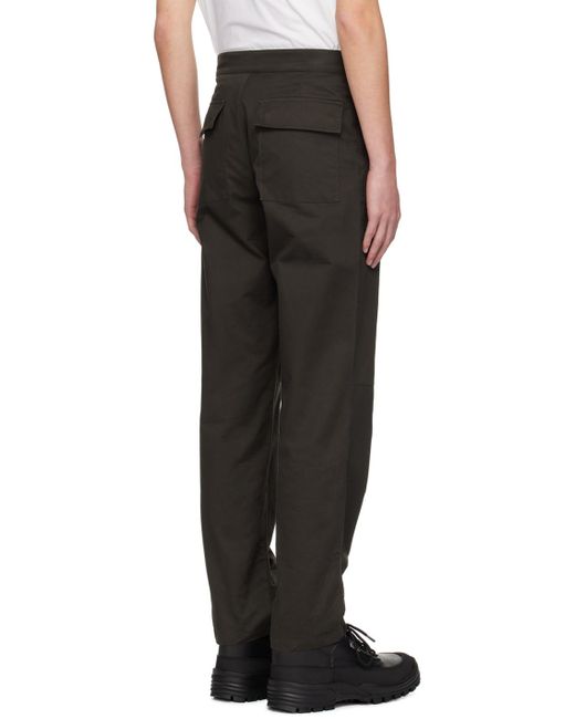 Pantalon brun à plis aux revers GR10K pour homme en coloris Black
