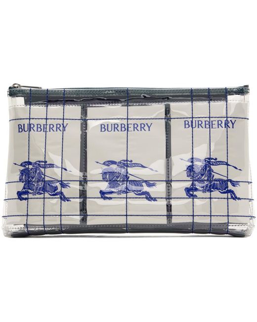 Burberry Metallic Transparent Ekd Label Pouch