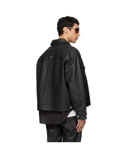 Deadwood Black Oracle Leather Jacket for men
