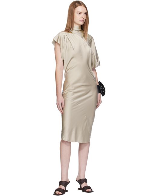Rick Owens Black Off- Concordians Seb Midi Dress
