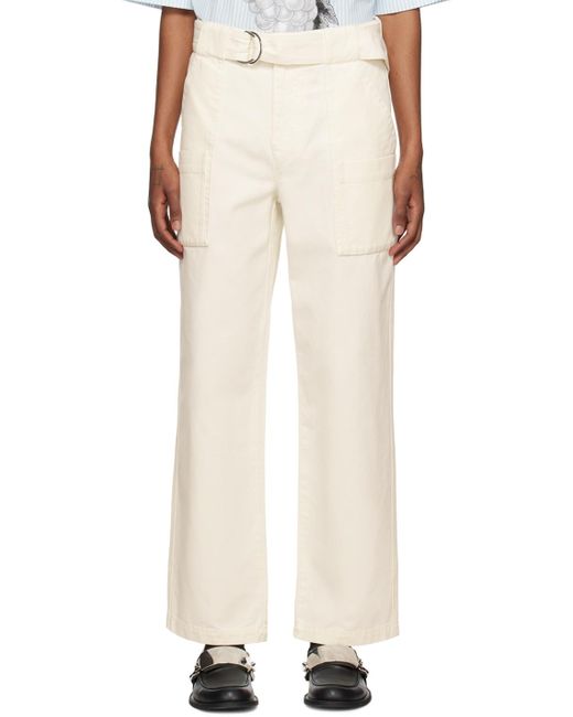 Pantalon cargo droit blanc cassé en denim J.W. Anderson pour homme en coloris White