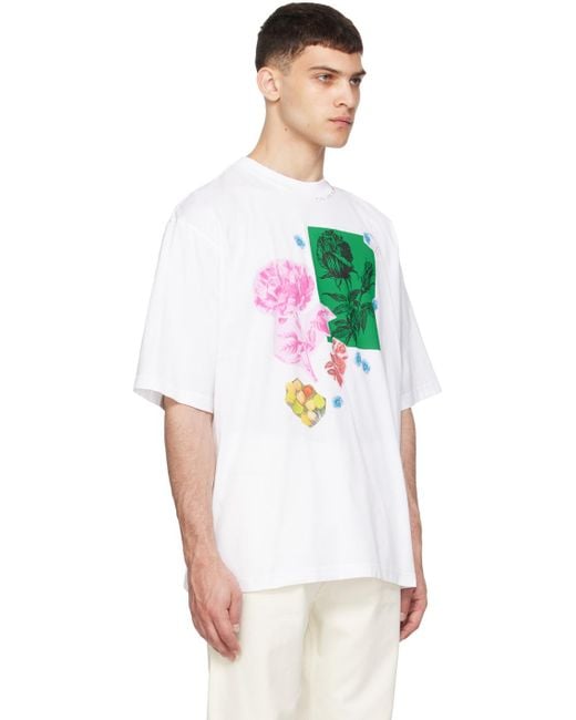 T-shirt blanc à images es imprimées Marni pour homme en coloris Multicolor