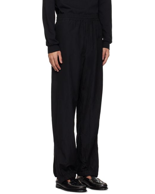 Pantalon de détente froissé noir Auralee pour homme en coloris Black