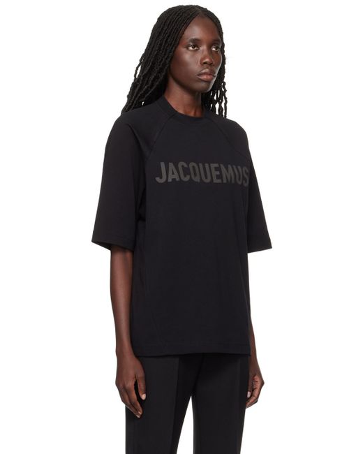 T-shirt 'le t-shirt typo' noir - les classiques Jacquemus en coloris Black