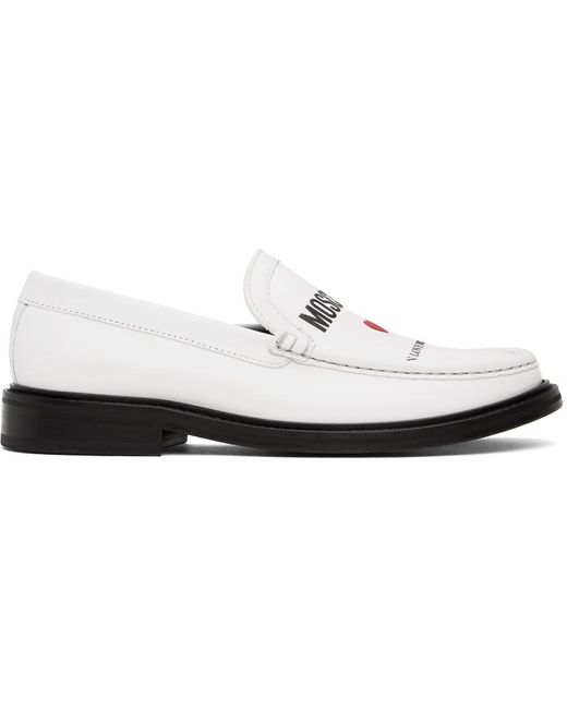 Moschino Black White College Loafers for men