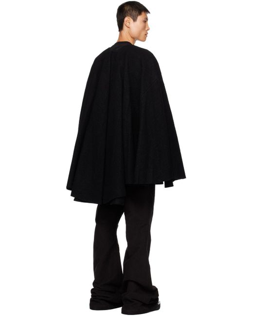 Rick Owens Black Circle Cape Jacket for Men | Lyst