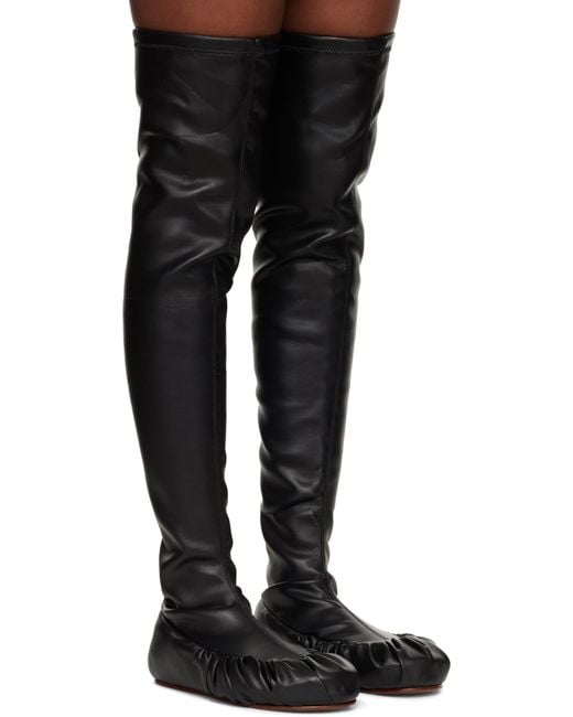 Yume Yume Black Overknee Ballerina Tall Boots