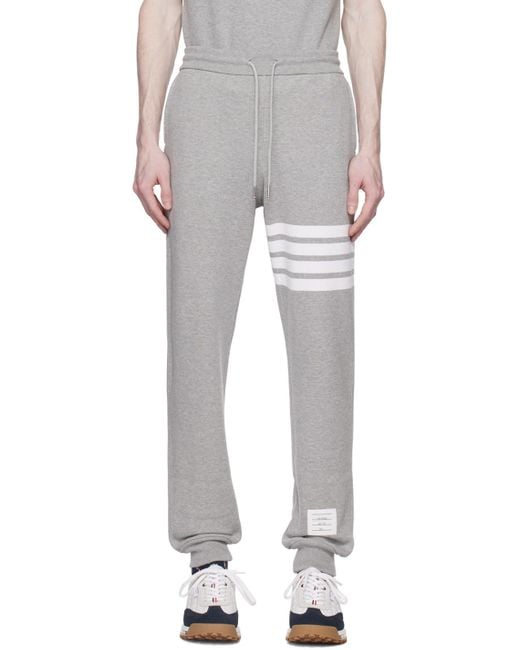 Thom Browne Multicolor Gray 4-bar Sweatpants for men