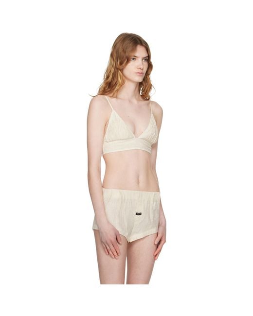 OPEN YY Natural Crinkled Bralette
