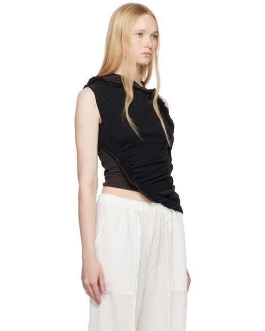 Issey Miyake Black Beanstalk Tank Top