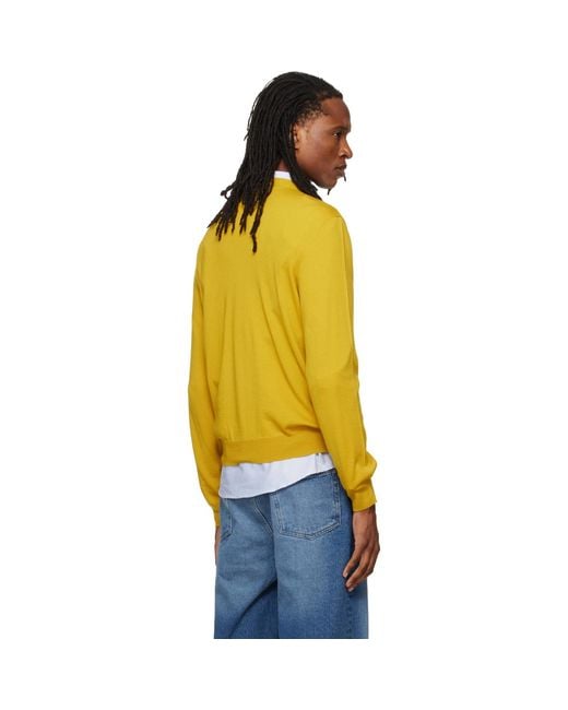 A.P.C. Yellow Wool Sweater for men